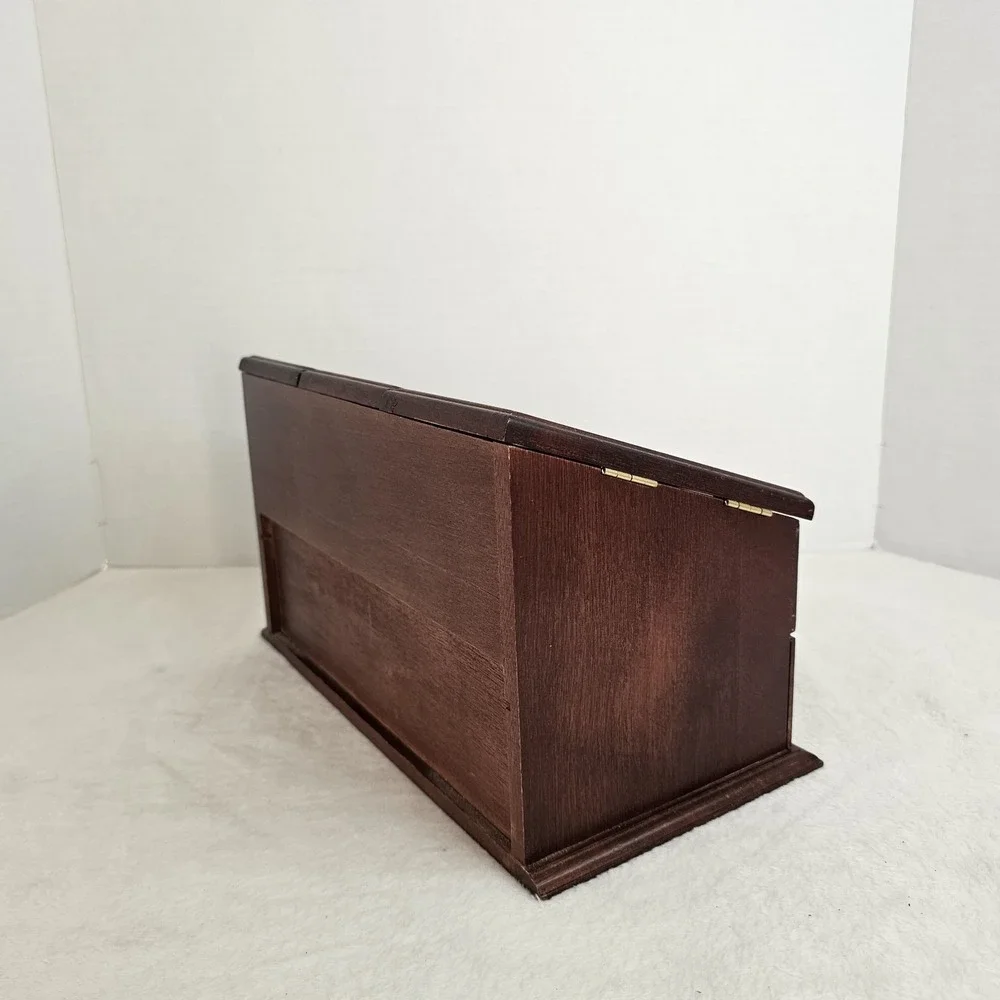 🖤Vintage wooden musical jewelry box